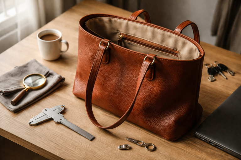 Den dyre taske, der faktisk holder: min nørdede tjekliste til læder, syninger og hardware