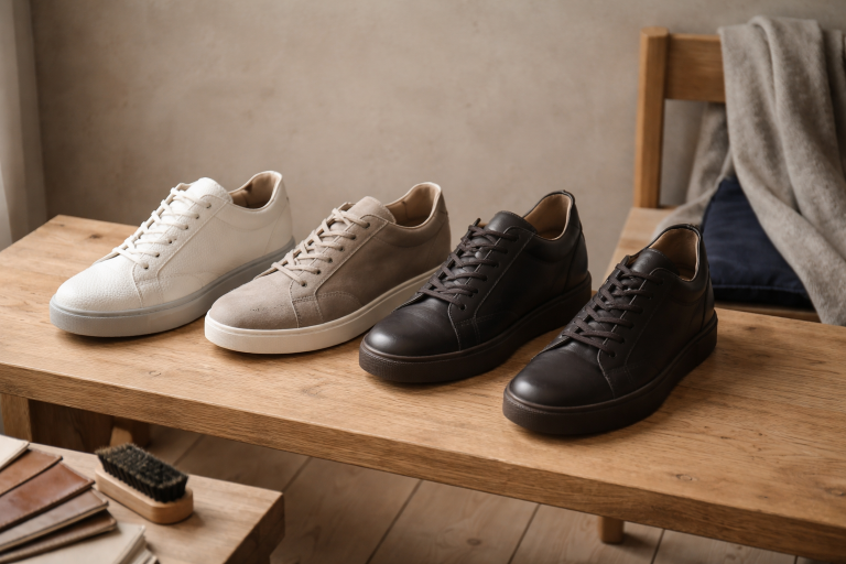 Hvordan du vælger lædersneakers der stadig ser gode ud om to år