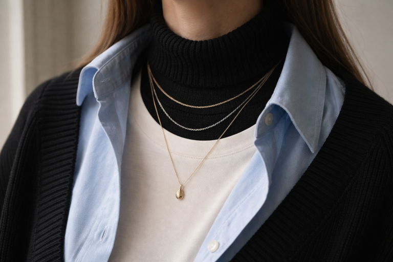Rolige smykker, stærkt udtryk: sådan layer du uden kaos